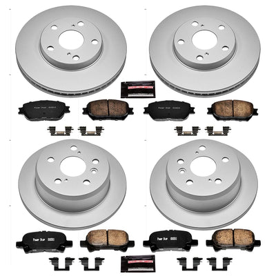 Power Stop 02-06 Toyota Camry Front & Rear Z17 Evolution Geomet Coated Brake Kit