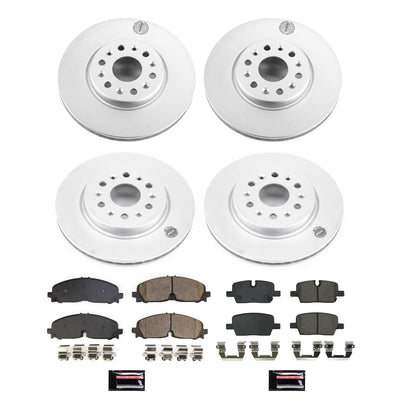 Power Stop 2021 GMC Acadia Front & Rear Z17 Coated Brake Kit