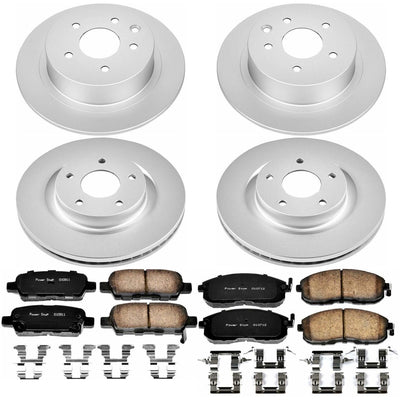 Power Stop 07-10 Nissan Altima Front & Rear Z17 Evolution Geomet Coated Brake Kit