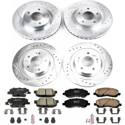 Power Stop 14-18 Mitsubishi Outlander Front & Rear Z23 Evolution Sport Brake Kit