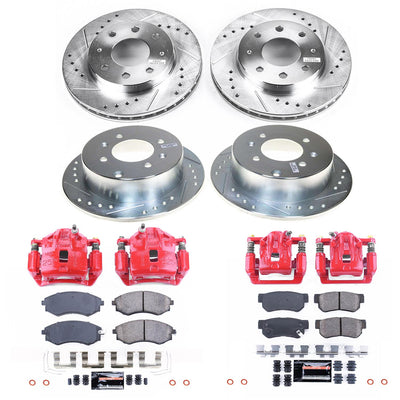 Power Stop 99-01 Hyundai Sonata Front and Rear Z23 Evolution Kit w/Calipers