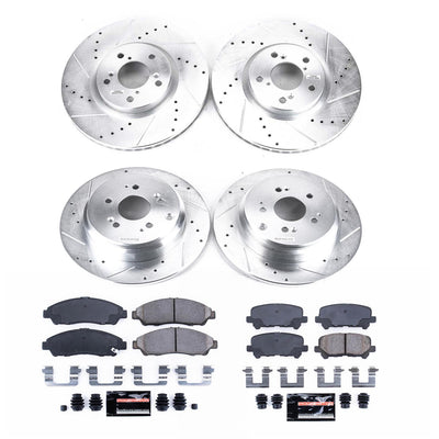 Power Stop 07-13 Acura MDX Front & Rear Z23 Evolution Sport Brake Kit
