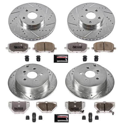 Power Stop 03-06 Pontiac Vibe Front & Rear Z26 Street Warrior Brake Kit