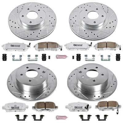Power Stop 02-06 Nissan Altima Front & Rear Z26 Street Warrior Brake Kit