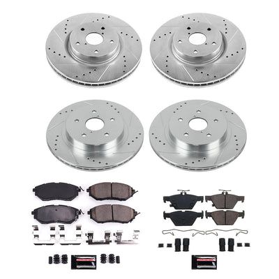 Power Stop 15-18 Subaru Legacy Front & Rear Z23 Evolution Sport Brake Kit