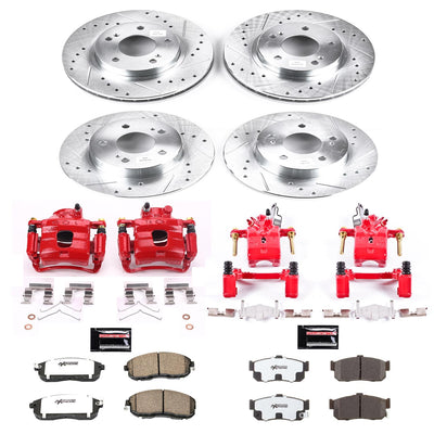 Power Stop 1999 Nissan Maxima Front & Rear Z26 Street Warrior Brake Kit w/Calipers