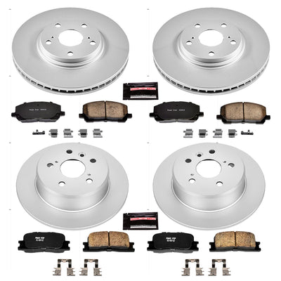 Power Stop 01-03 Toyota Highlander Front & Rear Z17 Evolution Geomet Coated Brake Kit