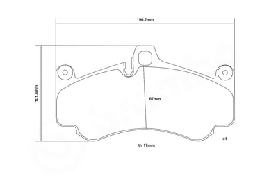 Brembo 97-05 Porsche 911 GT2 (996) HP2 Pads - Front