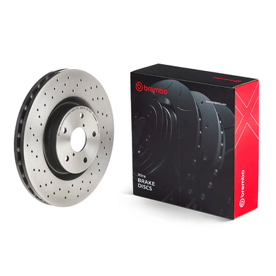 Brembo 15-17 Subaru WRX STI/19-20 Toyota 86 Front Premium Xtra Cross Drilled UV Coated Rotor