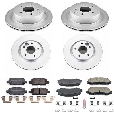 Power Stop 14-19 Nissan Rogue Front & Rear Z17 Evolution Geomet Coated Brake Kit