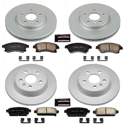 Power Stop 11-15 Chevrolet Cruze Front & Rear Z17 Evolution Geomet Coated Brake Kit