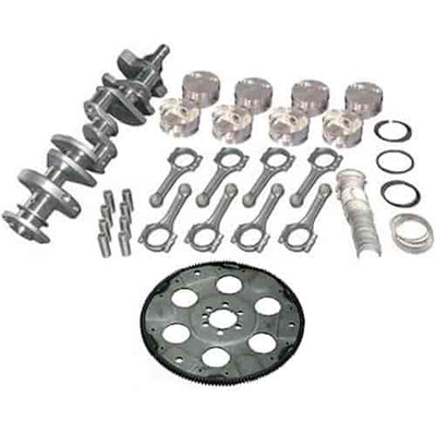 Eagle Chevy 350 1Pc 3.480in Crank 5.700in I-Beam Rods 4.040in Pistons 153 Tooth FP Balanced Assembly