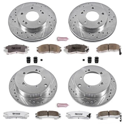 Power Stop 95-00 Chrysler Sebring Front & Rear Z26 Street Warrior Brake Kit