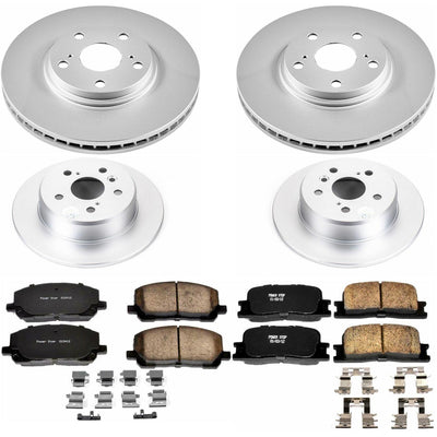 Power Stop 01-03 Toyota Highlander Front & Rear Z17 Evolution Geomet Coated Brake Kit