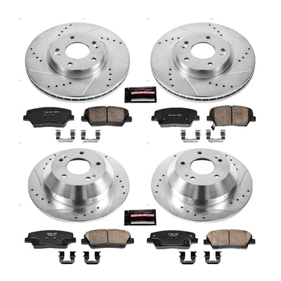 Power Stop 10-12 Hyundai Santa Fe Front & Rear Z23 Evolution Sport Brake Kit