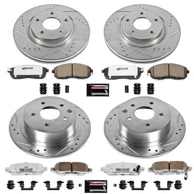 Power Stop 10-13 Nissan Altima Front & Rear Z26 Street Warrior Brake Kit