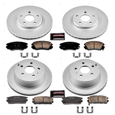 Power Stop 10-17 Chevrolet Equinox Front & Rear Z17 Evolution Geomet Coated Brake Kit