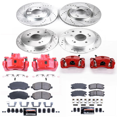 Power Stop 06-12 Mitsubishi Eclipse Front & Rear Z23 Evolution Sport Brake Kit w/Calipers