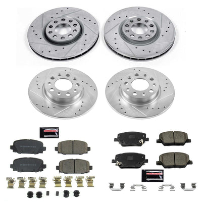 Power Stop 17-19 Jeep Compass Front & Rear Z23 Evolution Sport Brake Kit