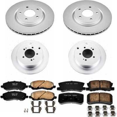 Power Stop 07-15 Mitsubishi Outlander Front & Rear Z17 Evolution Geomet Coated Brake Kit