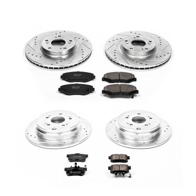 Power Stop 05-06 Honda CR-V Front & Rear Z23 Evolution Sport Brake Kit