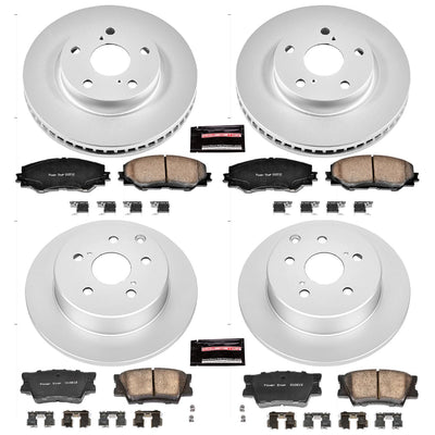 Power Stop 10-12 Lexus HS250h Front & Rear Z17 Evolution Geomet Coated Brake Kit