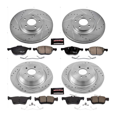 Power Stop 17-19 Ford Escape Front & Rear Z23 Evolution Sport Brake Kit