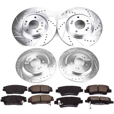 Power Stop 17-18 Kia Sportage Front & Rear Z23 Evolution Sport Brake Kit