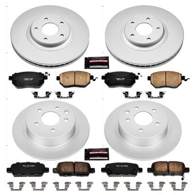 Power Stop 05-06 Nissan Altima Front & Rear Z17 Evolution Geomet Coated Brake Kit
