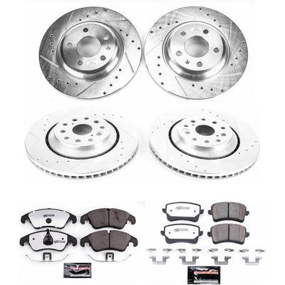 Power Stop 12-16 Audi A4 Front & Rear Z26 Street Warrior Brake Kit