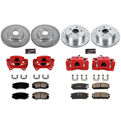 Power Stop 10-17 Chevrolet Equinox Front & Rear Z23 Evolution Sport Brake Kit w/Calipers