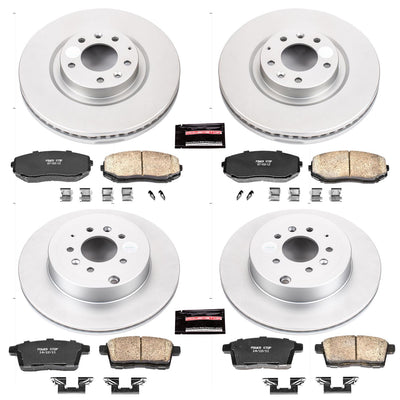 Power Stop 07-15 Mazda CX-9 Front & Rear Z17 Evolution Geomet Coated Brake Kit