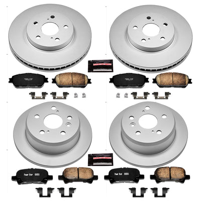 Power Stop 05-07 Toyota Avalon Front & Rear Z17 Evolution Geomet Coated Brake Kit
