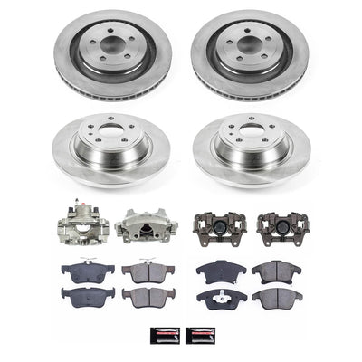 Power Stop 13-14 Lincoln MKZ Front and Rear Autospecialty Kit w/Cals