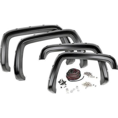Rough Country Chevrolet Pocket Fender Flares Rivets Summit White 16-18 Silverado 1500 5 Foot 8 Inch Bed Rough Country Summit White (GAZ) 2WD 4WD FC11612GAZ