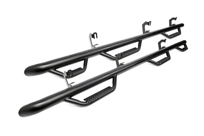 Rough Country Toyota Wheel to Wheel Nerf Steps w Bed Access 07-20 Tundra Double Cab 6 Foot 5 Inch Bed Rough Country Black 2WD 4WD TexturedRCT0792QC-6