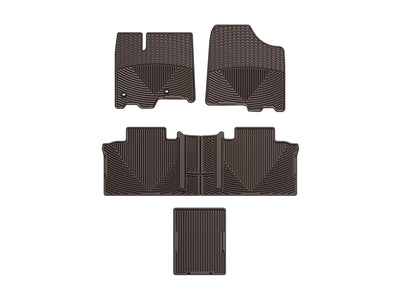 WeatherTech Cocoa Front Rear and Rear All-Weather Floor Mats Fits -20-20 Sienna WTCC292244247