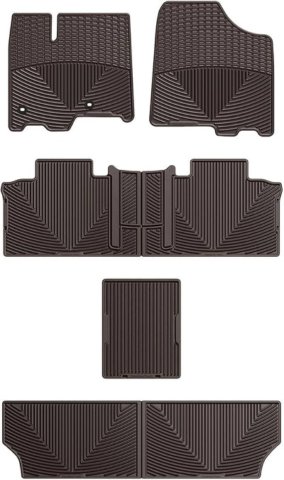 WeatherTech Cocoa Front Rear and Rear All-Weather Floor Mats Fits -20-20 Sienna WTCC292244247245