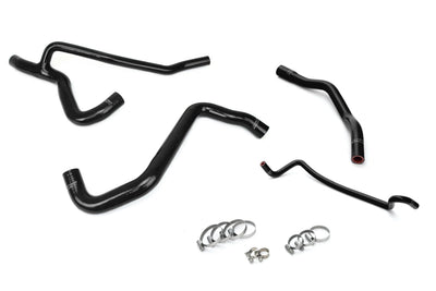 HPS Performance Black Reinforced Silicone Radiator Hose Kit Coolant for Ford 07-10 Mustang GT V8