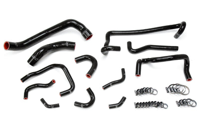 HPS Performance Black Reinforced Silicone Radiator + Heater Hose Kit Coolant for Nissan 89-94 Skyline GTR R32 RB26DETT Twin Turbo
