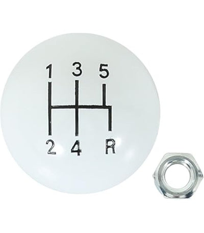 CLASSIC 6-SPD KNOB 12MMx1.25 WHT