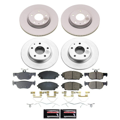 Power Stop 20-22 Mazda CX-30 Front and Rear Z17 Coated Brake Kit