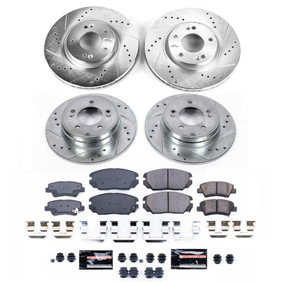 Power Stop 09-10 Hyundai Sonata Front and Rear Z23 Evolution Brake Kit