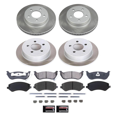 Power Stop 03-07 Jeep Liberty Front and Rear Semi-Coated Rotor Kit