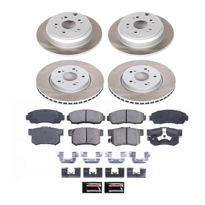 Power Stop 10-12 Acura RDX Front and Rear Semi-Coated Rotor Kit