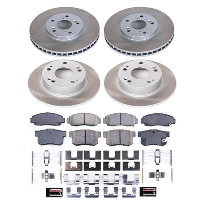 Power Stop 04-08 Acura TSX Front and Rear Semi-Coated Rotor Kit