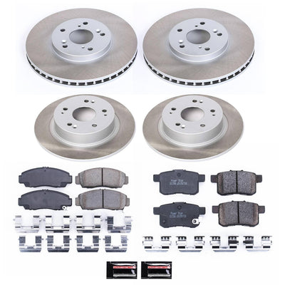 Power Stop 09-10 Acura TSX Front and Rear Semi-Coated Rotor Kit