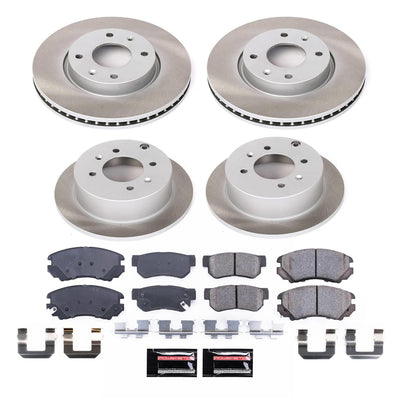 Power Stop 03-05 Hyundai Sonata Front and Rear Semi-Coated Rotor Kit