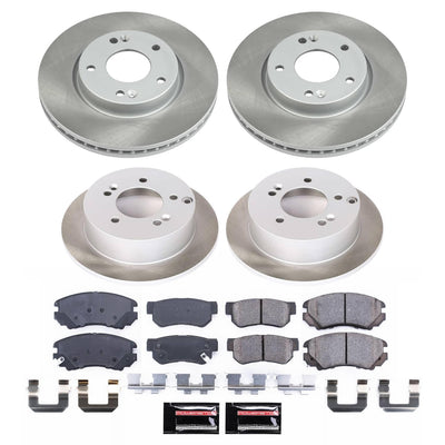 Power Stop 06-08 Hyundai Sonata Front and Rear Semi-Coated Rotor Kit
