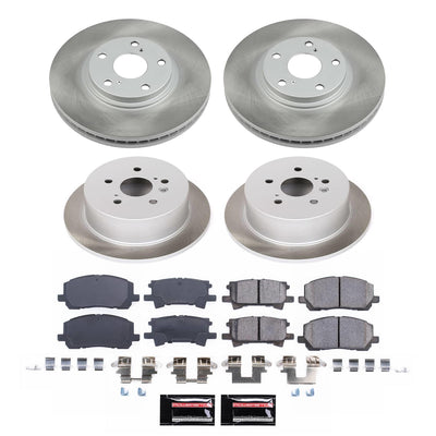 Power Stop 04-07 Toyota Highlander Front and Rear Semi-Coated Rotor Kit